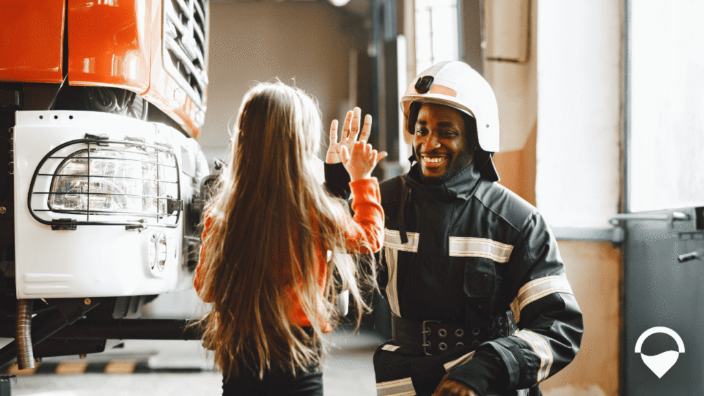 Firefighter with family representing financial planning and retirement preparation